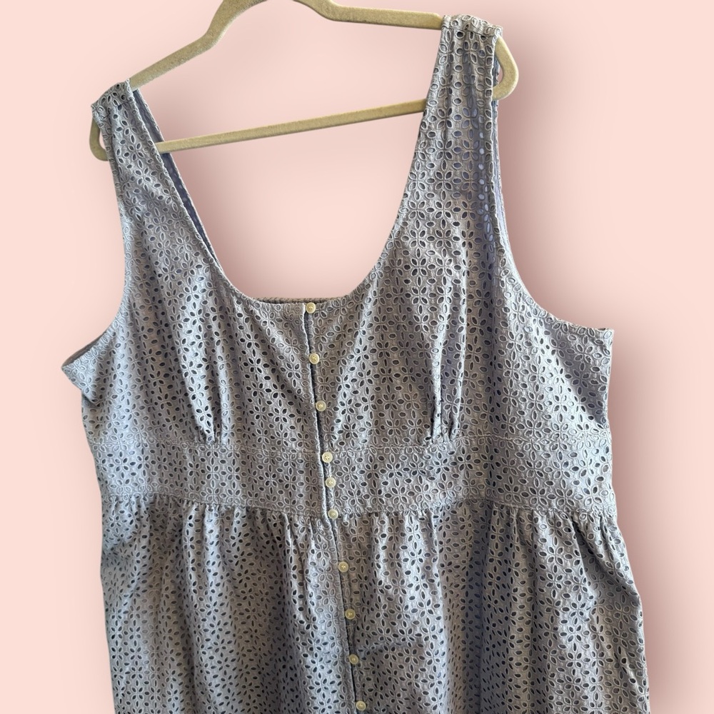 J. Crew Lavender Eyelet Midi Dress size 24 new NWT - Picture 3 of 6